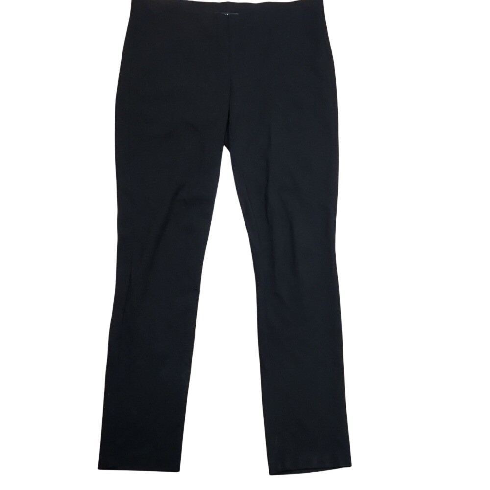 Eileen Fisher Pull On Elastic Waist Stretch Pant Ankle Rich Mom Xsmall Black